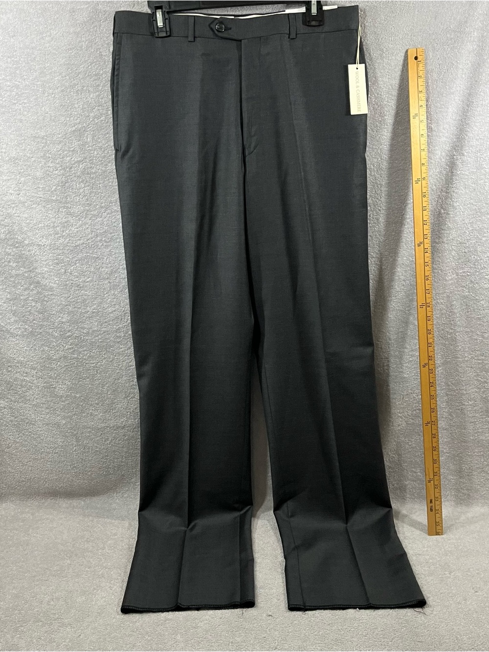Lauren Ralph Lauren Pants Mens 32x32 Medium Gray Wool Cashmere Flat Unhemmed NWT